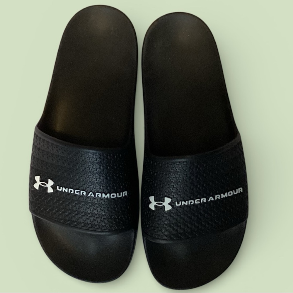 Under Armour Black Logo Slide Sandals